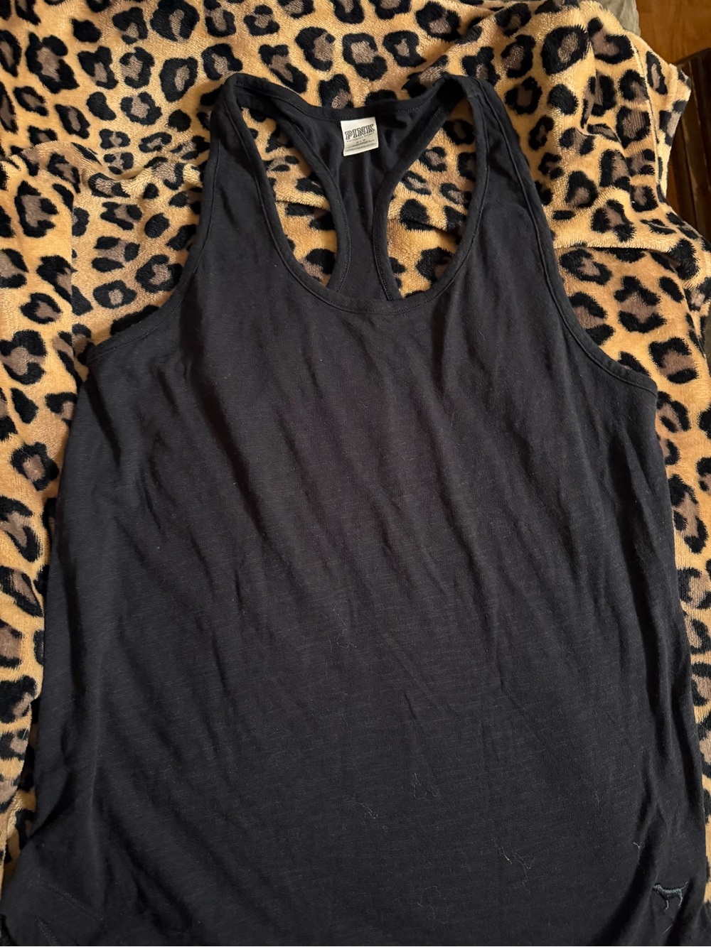 PINK Victoria's Secret Black Racerback Tanks 4 different tank tops